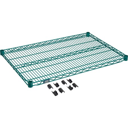 Nexel S2436G Poly-Green Epoxy Wire Shelf 36inW x 24inD S2436GZ